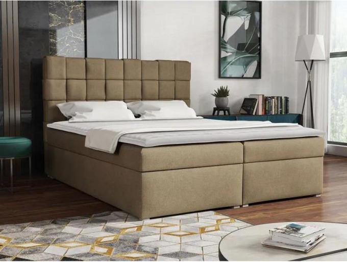 Kontinentální postel Kinec Box, Rozměr postele: 160 x 200 cm, Potah: Kronos 35