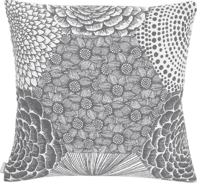 Povlak na polštář Ruut 45x45, šedo-bílý