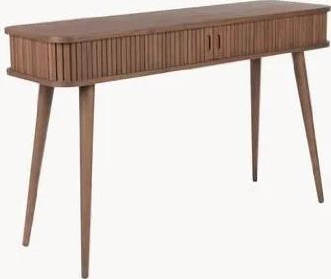 Dřevěný konzolový stolek's rýhovanou přední stranou Barbier