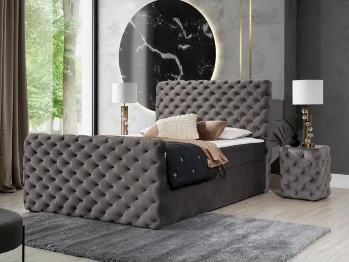 Kontinentální postel Tigline Lux, Rozměr postele: 120x200, Barva:: Velluto 17