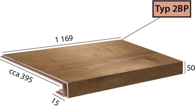 Vinylové schody Ecoline Step 2BP - 9521 Dub kouřový