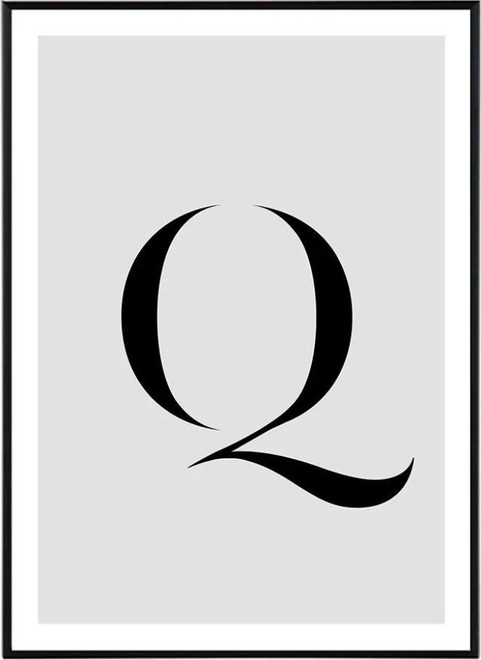 Letter Q - 30x40 cm Obraz