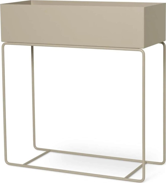 ferm LIVING Stojan na květiny Plant Box Cashmere, béžová barva, krémová barva, kov