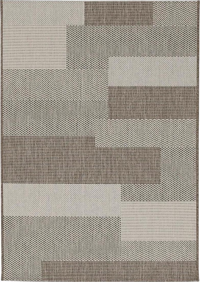 Kusový koberec s moderními vzory a odolným složením z polypropylenu, vhodný do interiéru i exteriéru Vašeho domova