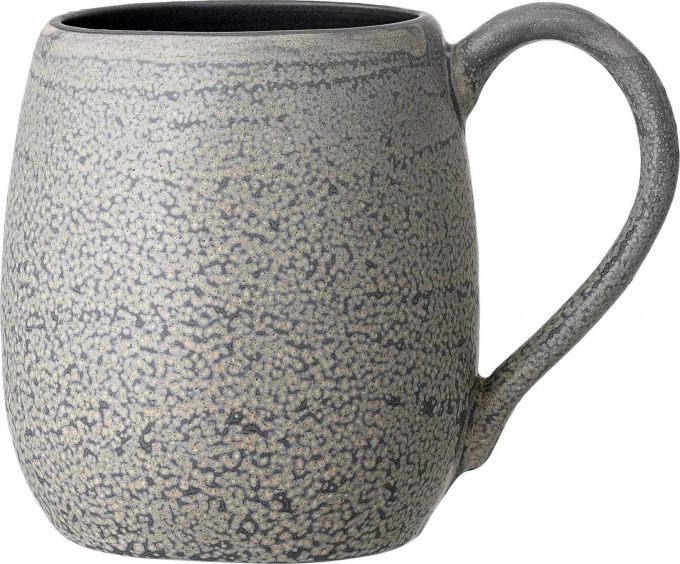 Bloomingville Kameninový hrnek Kendra Grey 500 ml, béžová barva, šedá barva, keramika