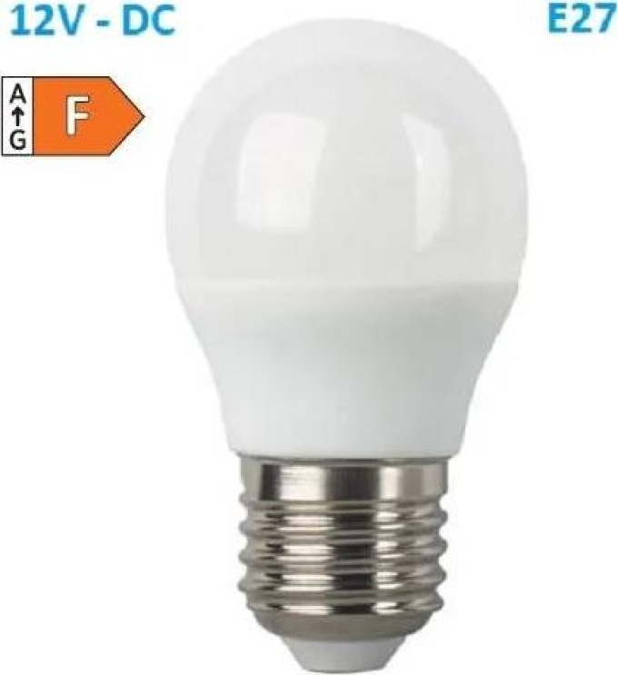 Diolamp SMD LED žárovka matná Special Voltage Ball P45 5W/12V-DC/E27/4000K/450Lm/180°