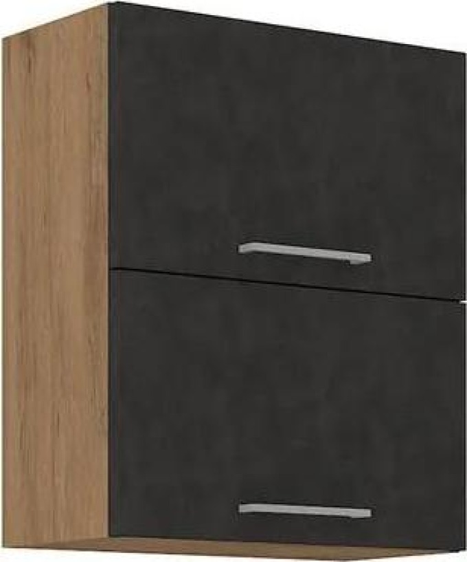Dvoudvěřová horní kuchyňská skříňka Woodline 60 GU-72 2F, Barva: Dub lancelot / matera
