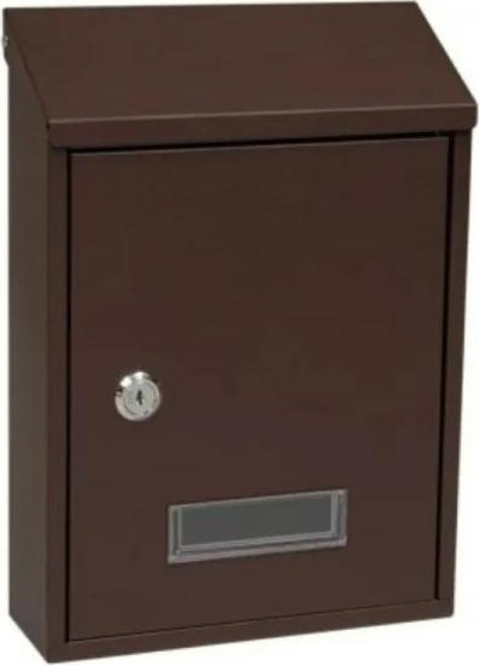 Poštovní schránka BK 33 v bílém provedení s horním vhozem a víkem pro ochranu před deštěm, vhodná pro vnitřní i venkovní prostory, ocelová a odolná, hmotnost 1,14 kg, snadná instalace
