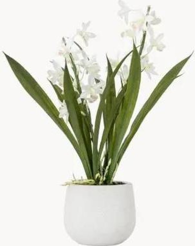 Ručně vyrobená umělá květina's květináčem Orchid