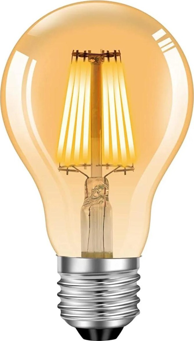 LED žárovka E27 Filament 12W A60 AMBER 1200lm - úsporný světelný produkt pro různé typy lamp a svítidel se závitem E27