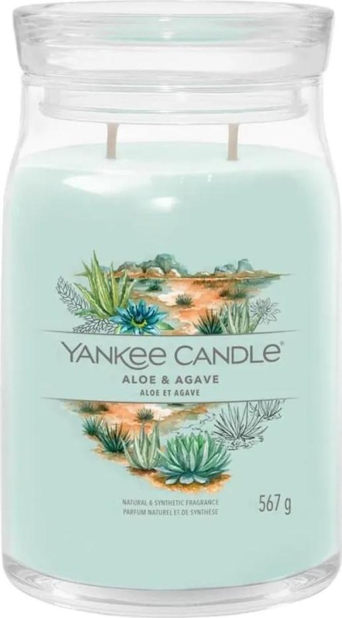 Yankee Candle vonná svíčka Signature ve skle velká Aloe & Agave 567g