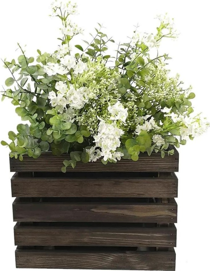 Dřevěný obal na květináč, vhodný pro samozavlažovací květináč o rozměrech 25x25x20 cm
