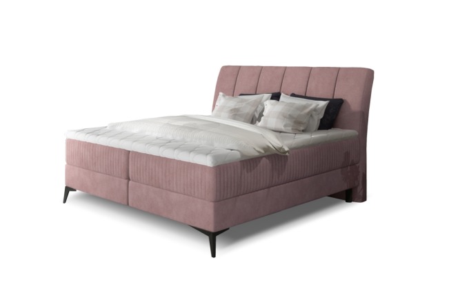 Boxspring PLANIFLORA 10 160x200, růžová látka