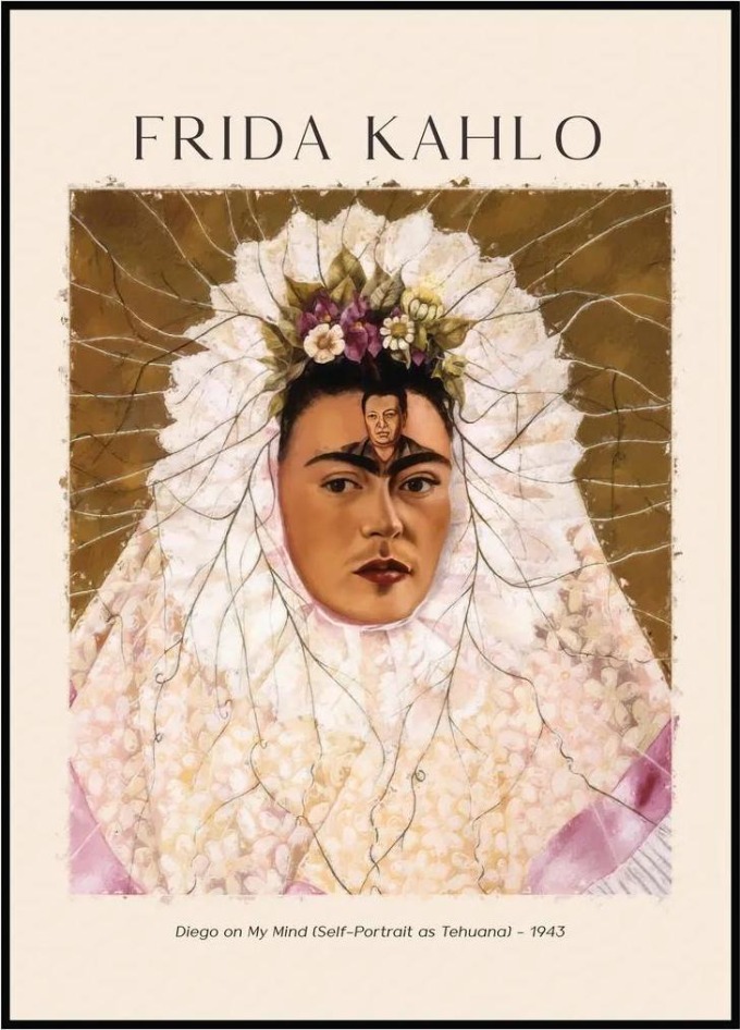 Frida Kahlo - Diego v mé mysli A4 (21 x 29,7 cm)