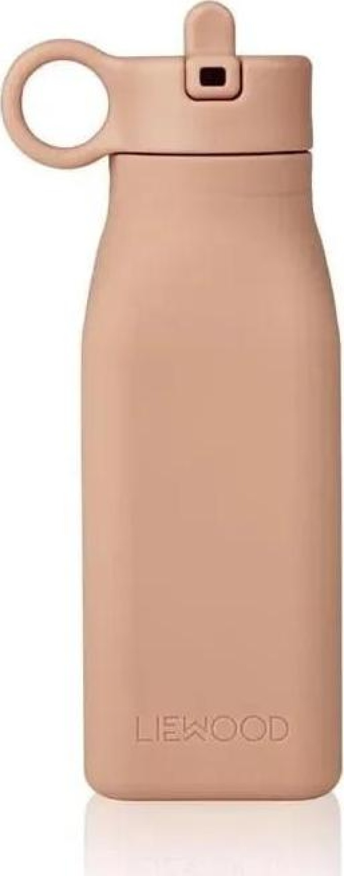 LIEWOOD Silikonová lahev na pití Warren Tuscany rose 350 ml, růžová barva, plast