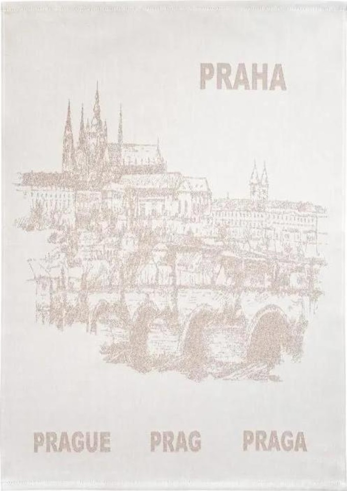 SCANquilt utěrka DESIGN praha světle hnědá 50 x 70 cm