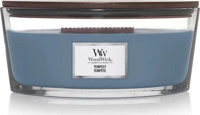 WoodWick vonná svíčka s dřevěným knotem Elipsa Tempest 453,6 g