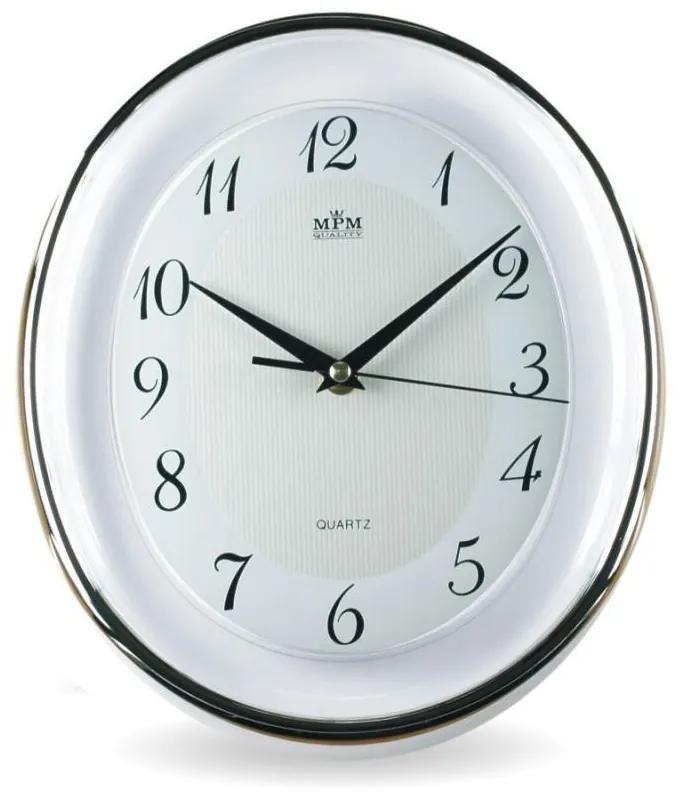Designové plastové hodiny stříbrné MPM E01.2448
