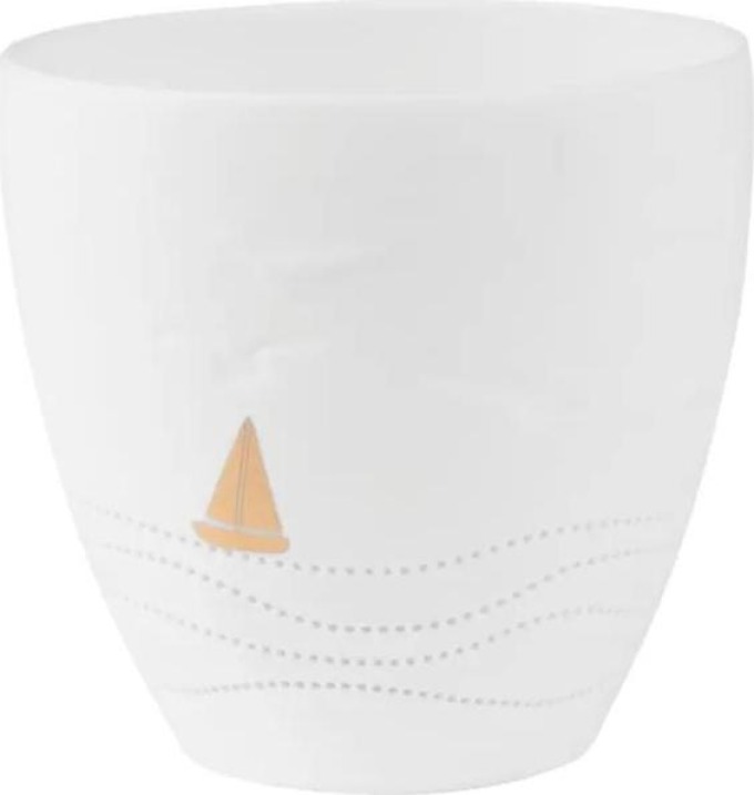 räder Porcelánový svícen Boat, bílá barva, porcelán