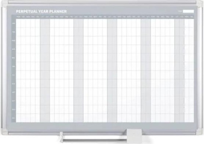 Bi-Office Roční plánovací tabule na zeď LUX, magnetická, dny, 900 x 600 mm