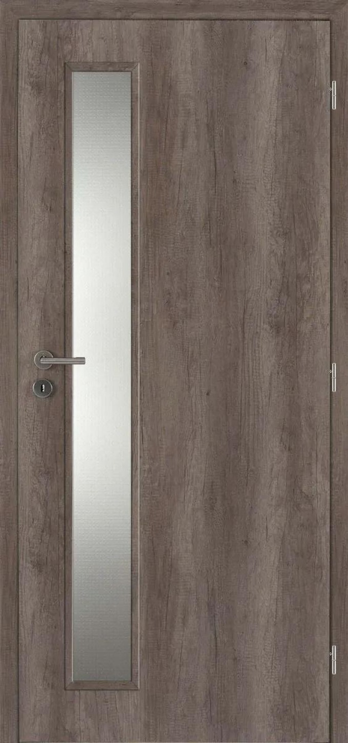 Doornite CPL Interiérové dveře TIKA1 sklo, 70 P, 746 × 1983 mm, CPL laminát, pravé, dub americký, prosklené