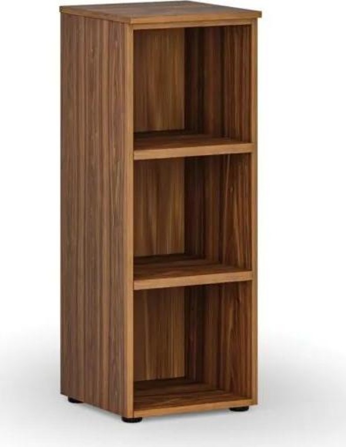 Kancelářský regál PRIMO WOOD, 1087 x 400 x 420 mm, ořech