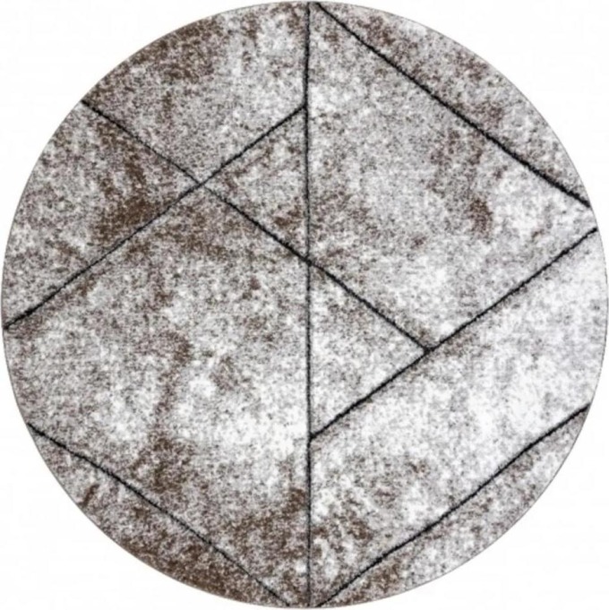 Kusový koberec Wall hnědý kruh 120cm
