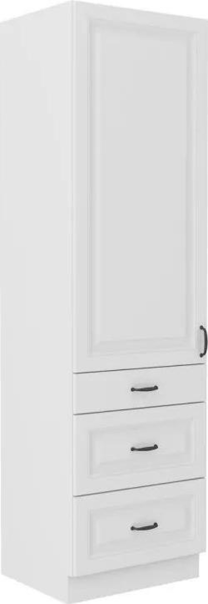 Potravinová kuchyňská skříňka se zásuvkami Retroline 60 DKS-210 3S 1F, Barva: bílá