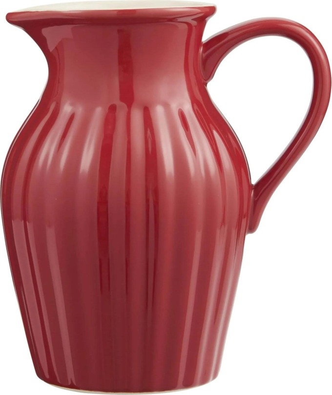 IB LAURSEN Džbán Mynte Strawberry 1,7 l, červená barva, keramika