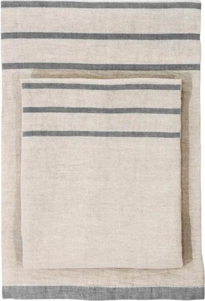 Lněný ručník Usva, len-šedý, Rozměry 95x180 cm