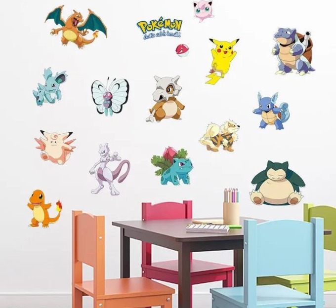 Samolepka na zeď "Pokémon" 30x90 cm