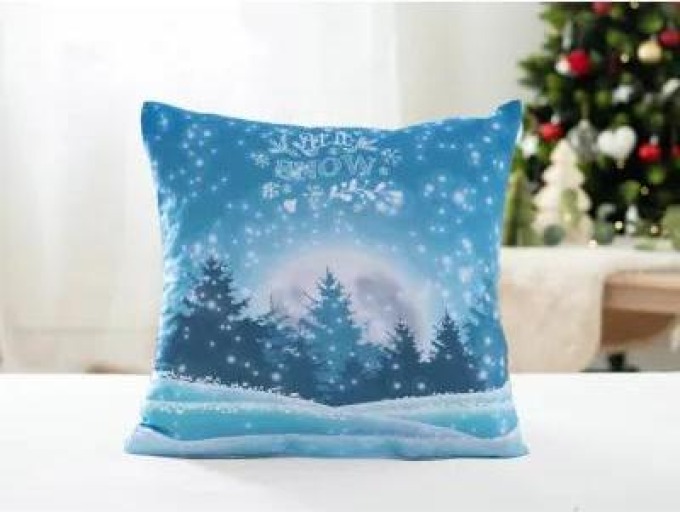 Carbotex Vánoční povlak na polštářek 40 × 40 cm – Zimní krajina