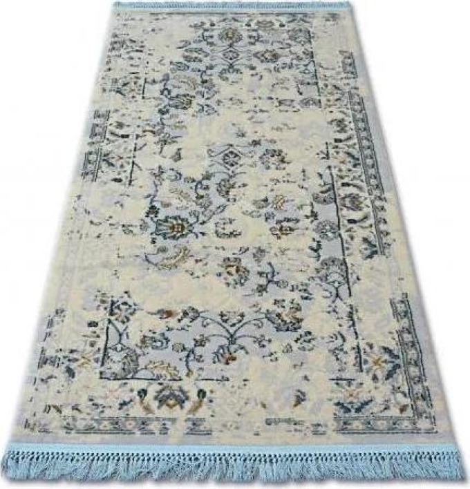 koberec AKRYL MANYAS 196AA, střapce, slonová kost, zlatá velikost 100x300 cm | krásné koberce cz
