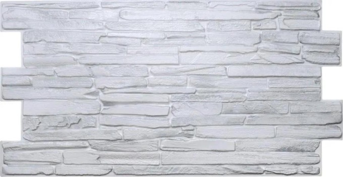 Obkladové panely 3D PVC TP10015931, rozměr 980 x 500 mm, kámen světle šedý, GRACE