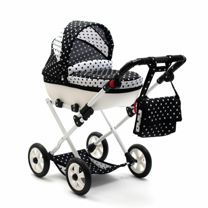 New Baby Dětský kočárek pro panenky Comfort, černo-bílá