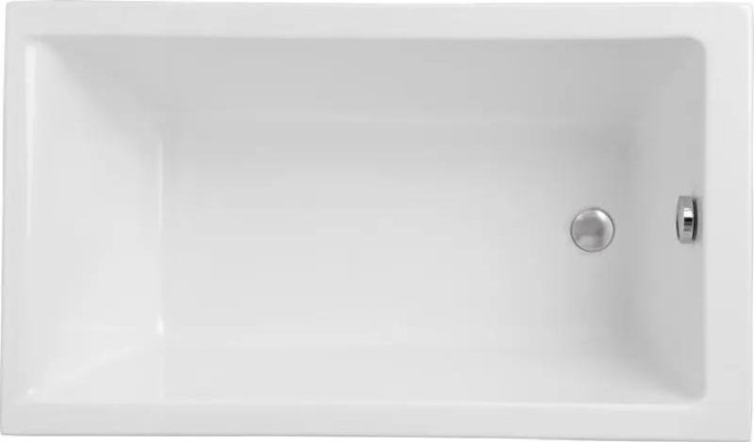 Akrylátová vana s délkou 120 cm, bílá barva, hladké dno, 5 mm síla, 5 let záruka, klasické provedení včetně nožiček, sifon není součástí vany