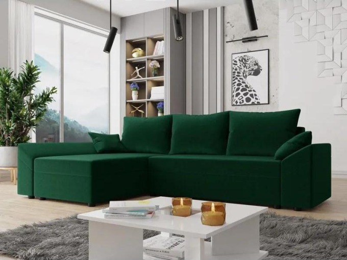 Rohová pohovka s funkcí spaní Peltata Lux, Barva: Kronos 19