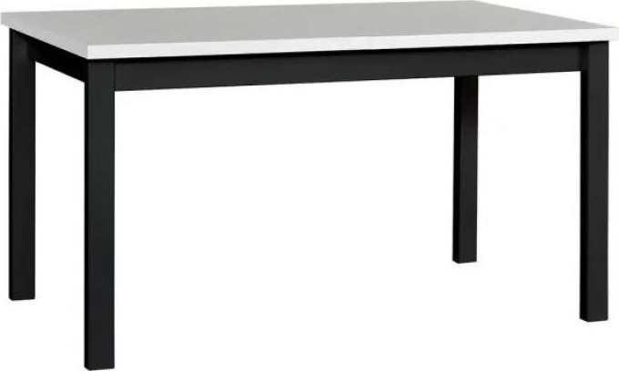 Rozkládací stůl Diesel 80 x 140/180 II, Barva dřeva: bílá-L, Barvy nožiček: černá