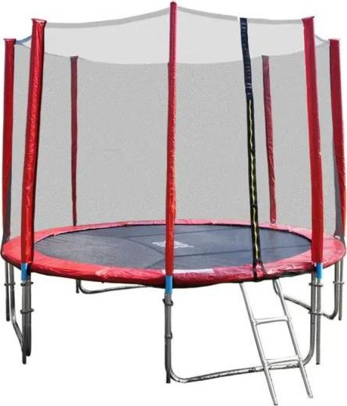 GoodJump GoodJump 4UPVC červená trampolína 305 cm s ochrannou sítí + žebřík + krycí plachta