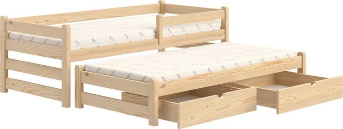 Dětská postel Alis DPV 001 výsuvná - borovice