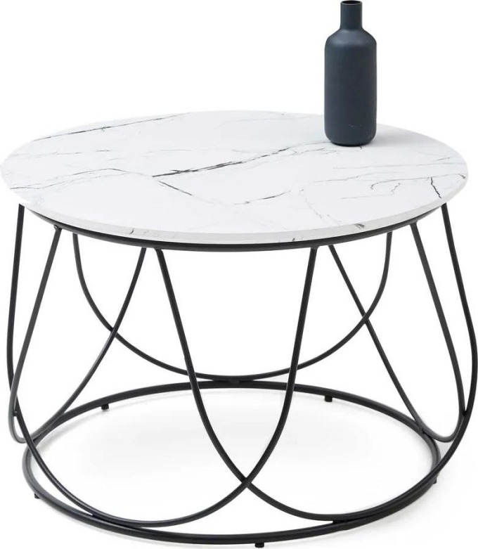 Konferenční stolek Nubira, bílá / černá