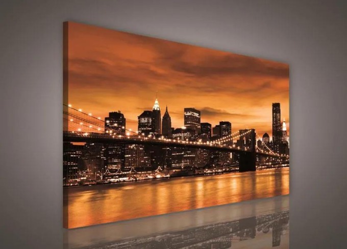 Obraz na plátně Brooklyn Bridge 100 x 75 cm