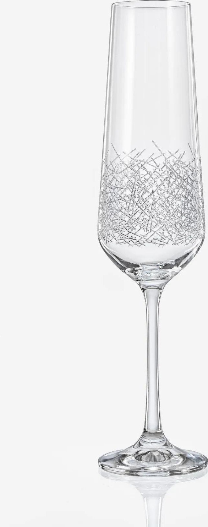 Crystalex - Bohemia Crystal Sklenice na šampaňské Sandra Frozen 200 ml, 6 ks