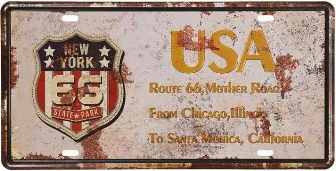 Kovová cedule USA ROUTE 66