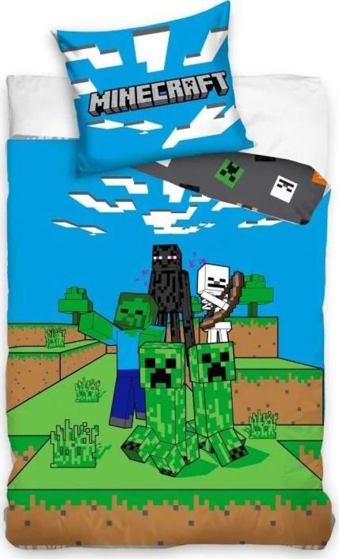 Bavlněné povlečení HOMA MINECRAFT Creeper 140x200 cm