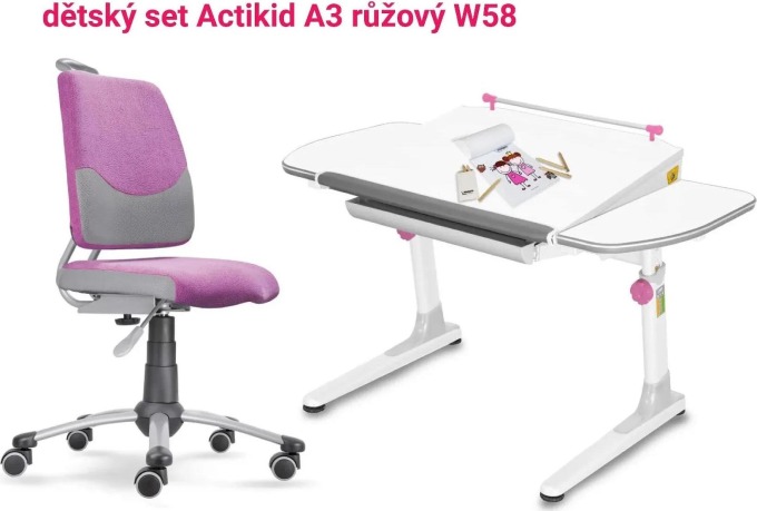 Mayer Dětský set růžový Actikid - Profi bílý s bílou podnoží