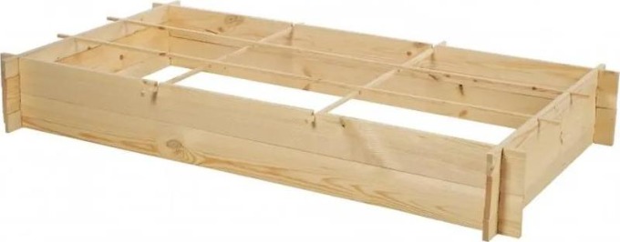 Vyvýšený záhon s mřížkou 80x148 cm, dřevěný, borové dřevo