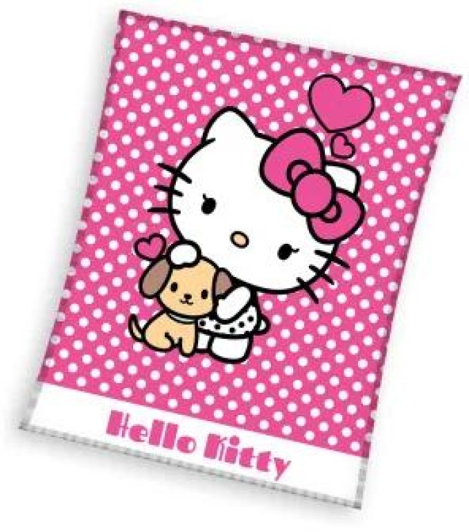 Dětská mikroplyšová deka 130 x 170 cm - Hello Kitty Puppie