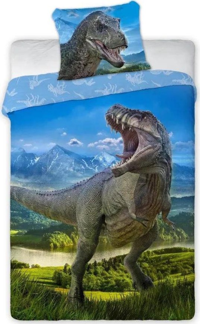 Povlečení bavlněné Deluxe Dinosaurus T-Rex 200x140cm+90x70cmFaro