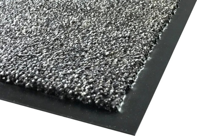 Superabsorpční čistící rohož v moderním skandinávském designu s rozměry 40 x 60 cm a šedou barvou